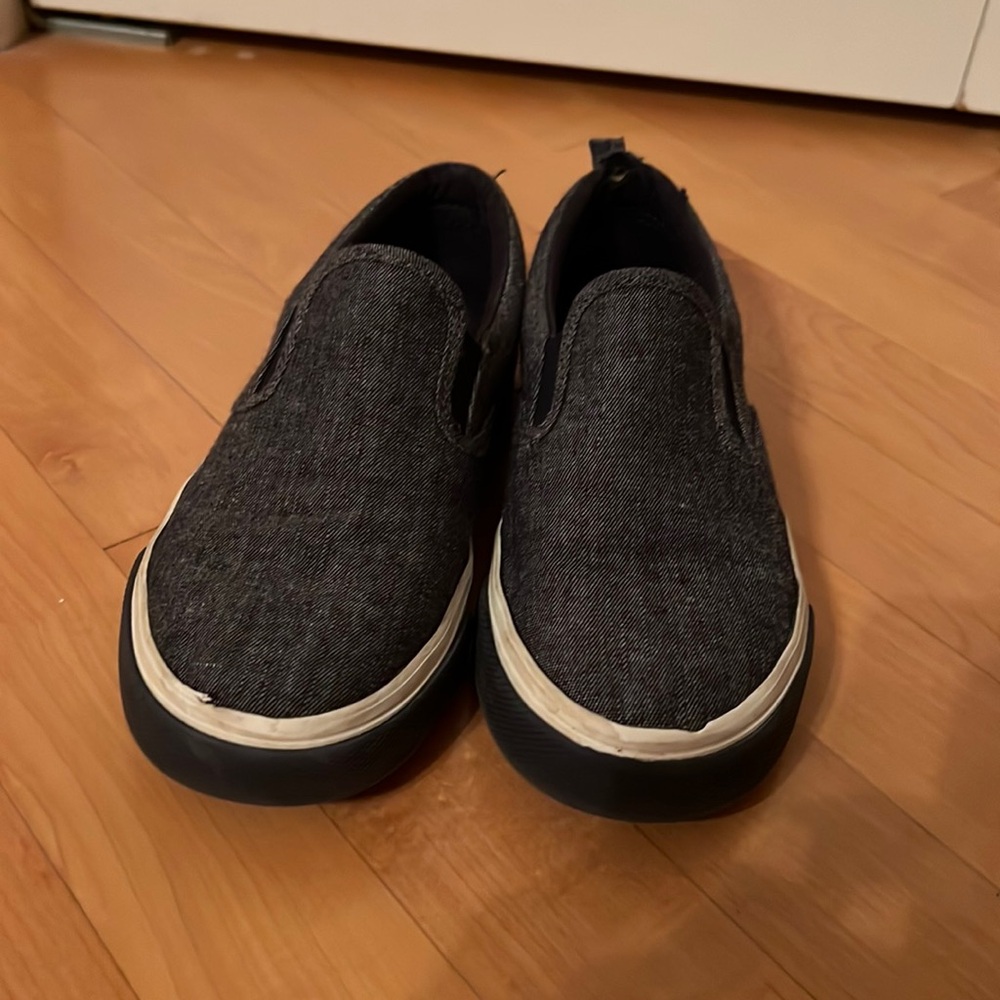 “Denim” slip ons